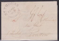 Danish West Indies 1813 Wrapper To London Endorsed 