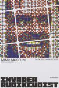 Title: Invader (b. 1969-) Rubikcubist Poster 3- The Shining Jack Nicholson- Mima Exhibition