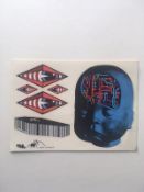 Title: Paul Insect (UK 1971 -) Motion ÔBaby HeadÕ for (VNA) Very Nearly Almost Magazine, Sticker Pac