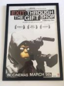 Title: BANKSY (born 1974) Exit Through The Gift Shop poster, framed and glazed. 41 x 59 cm, 2011