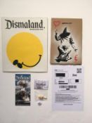 Title: Banksy - Six WSM Dismaland Bemusement Park Souvenirs including found Banksy Ôfree artÕ Hoodie