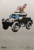 Title: BANKSY (born 1974) Armoured Car - Offset Lithographic poster Produced for The MOCO Museum,