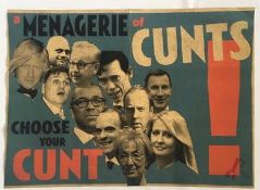 Title: BILLY CHILDISH (born 1959) A Menagerie of C.... poster with Billy Childish logo, numbered