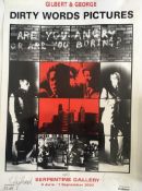 Title: GILBERT & GEORGE Italian & British (b.1943 & 42) ANGRY BORING, Dirty Word Poster, Hand