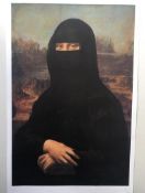 Title: PURE EVIL (born 1968) Mona Lisa Veiled, Hand finished Lithograph UNIQUE Augmented Reality, (
