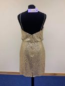 Gold Special Occasion Dress Size 10. Sequins, Brand New and Not Tried On. RRP £335
