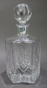 Vintage Thomas Webb Crystal Hexagonal Shaped Spirit Decanter