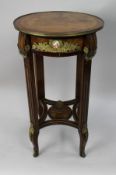Louis XV Style Inlaid & Gilt Metal Lamp Table