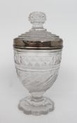 Regency Rock Crystal Silver Mounted Jar & Cover Matthew Boulton