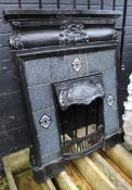 Vintage Cast Iron Tile Fire Surround