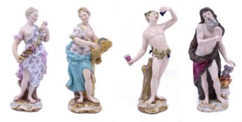 Set of 19th c. Meissen Four Seasons Figurines