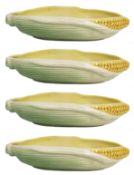 Set of 4 Early 20th c. Sylvac Sweetcorn Dishes Numbered 5043