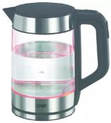 3 x Logik 1.7L Kettles – Glass. L17GKT21