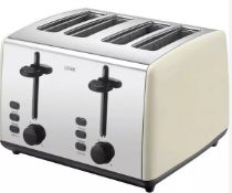 3 x Logic 4 Slice Toaster – Cream. L04TC19