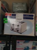 2 x Logik 4 Slice Toasters – Cream. L04TC19