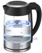 2 x Logik Glass Cordless Kettles. 3000w. 1.7L L17GK22