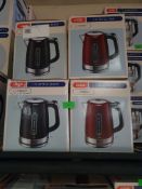 4 x Logik 1.7L Kettle. 2 x Black L17SKB21. 2 x Red L17SKR21