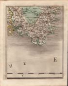South Devon Torbay Brixham Paignton John Cary’s Antique 1794 Map.
