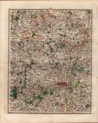 London & Home Counties Herts, Middlesex - John Cary's Antique 1794 Map.