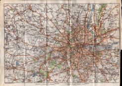 London West Ham Ealing Euston Brixham Etc Antique 1918 Map.