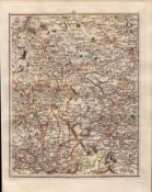 East Lancashire & West Yorkshire John Cary’s Antique 1794 Map.