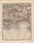 Wales Cardigan Tenby Pembroke Carmarthen John Cary's Antique 1794 Map.