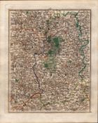 Nottingham East Derbyshire South Yorkshire John Cary's Antique 1794 Map.