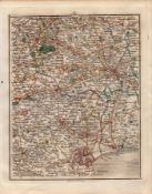 Dorset Coast, Bournemouth, Poole, John Cary’s Antique George III 1794 Map.
