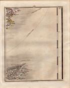 Margate, Ramsgate, Felixstowe John Cary's Antique George III 1794 Map.