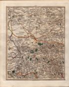 East Anglia Norfolk Suffolk John Cary's Antique George III 1794 Map.