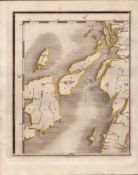 Highlands Argyll & Bute Hebrides - John Cary's Antique George III 1794 Map.