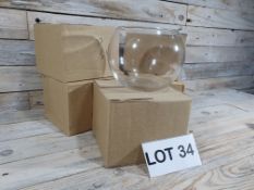Lot 34; 6 x Decorative Glass Bowls RRP £72