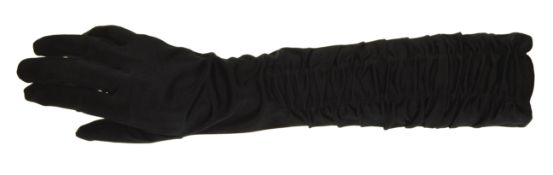 Lot 71; 4 x Long Satin Silky Black Premium Quality Gloves £48