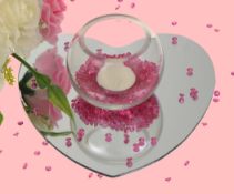 Lot 37; 10 x Heart Shaped Decorative Mirror Plates 20cm RRP £120