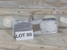 Lot 88; 4 x Silver Satin Clutch Handbags RRP £88