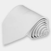 Lot 78; 10 x Matching Ivory Silky Satin Neck Ties RRP £100