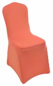 Lot 63; 24 x Premium Coral Spandex Chair Covers RRP £72