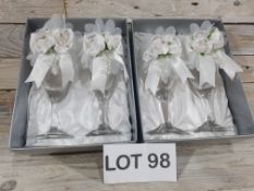 Lot 98; 2 x 2 Champagne Flute Glasses RRP £36