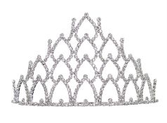 Lot 42; 2 x Tall Diamante Princess Wedding Tiaras 8.5cm Tall RRP £52