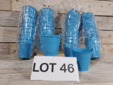 Lot 46; 48 x Decorative Metal Pails In Light Blue. RRP £120