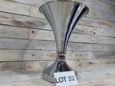 Lot 32; Decorative Metal Vase 35cm Tall x 26cm Across RRP £ 40