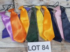 Lot 84; 10 x Satin Junior Ties In Various Colours RRP £30