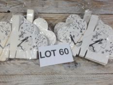 Lot 60; 200 Heart Shaped Wedding Favour Boxes RRP £40