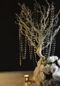 2 x 30M Approx. Clear Decorative Acrylic Bead Strings Rolls With 14Mm Beads. Combined RRP £72