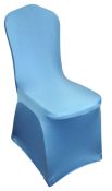 Lot 40; 24 x Premium Spandex Chair Covers In Cornflower Blue RRP £72
