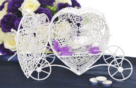 Lot 93; 1 x Decorative Heart Carriage Cage RRP £49