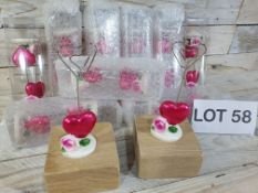 Lot 58; 10 x 2Pcs Of Heart Shaped Place Card Holders RRP £30
