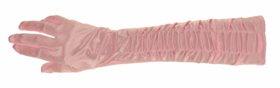 Lot 72; 4 x Long Satin Silky Pink Premium Quality Gloves RRP £48