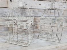 Lot 94; 2 x Shabby Chic Decorative Birdcages RRP £36