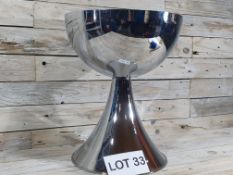 Lot 33; Decorative Metal Vase 38cm Tall x 35cm Across RRP £52